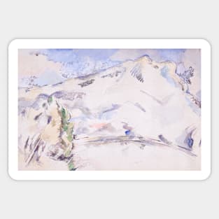 Sainte-Victoire Mountain by Paul Cezanne Sticker